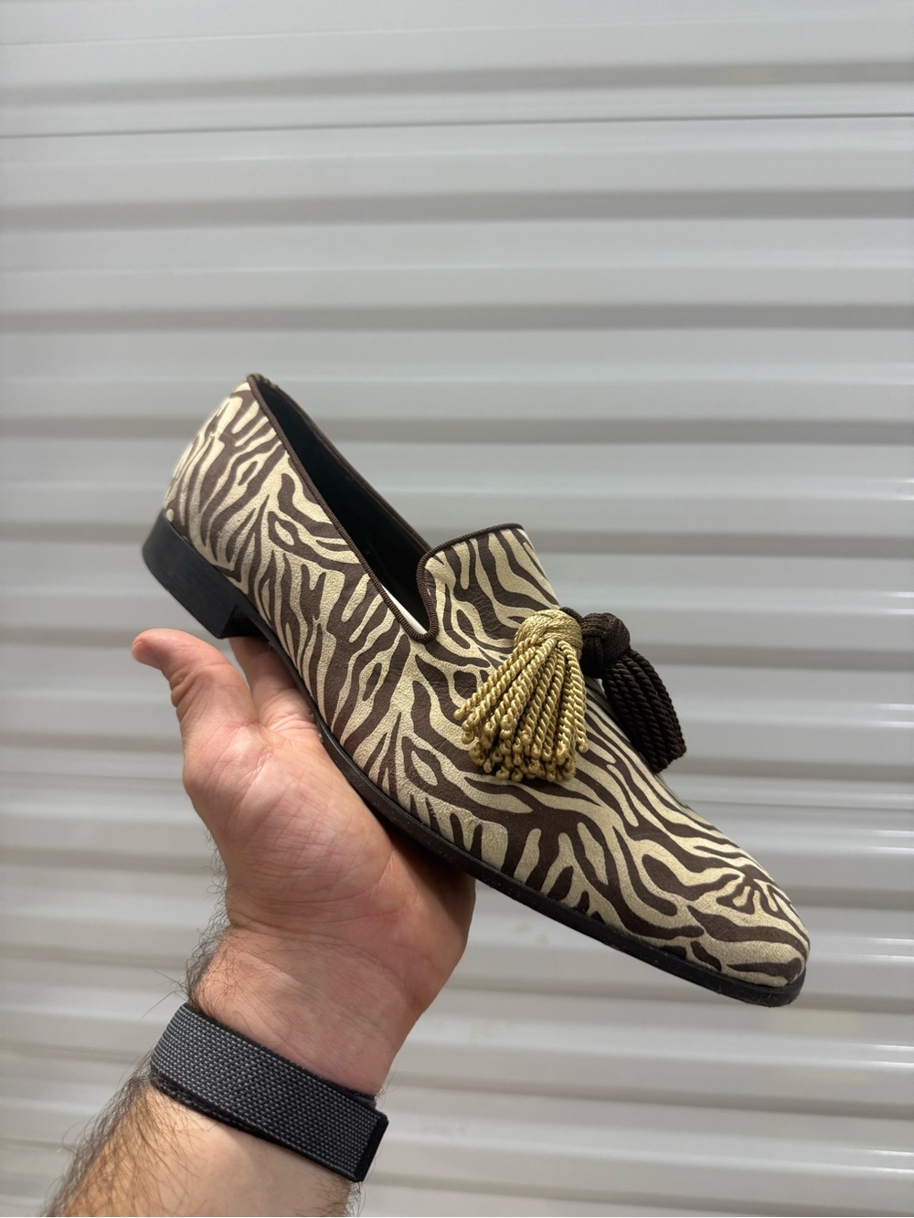 Jimmy Choo x Billy Porter Foxley Leather Men Size 10 US Loafers Shoes.